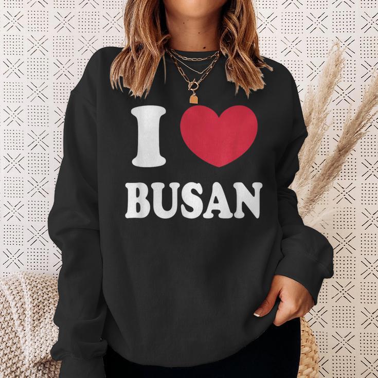 I Love Busan 釜山が大好きです スウェットシャツ 彼女への贈り物