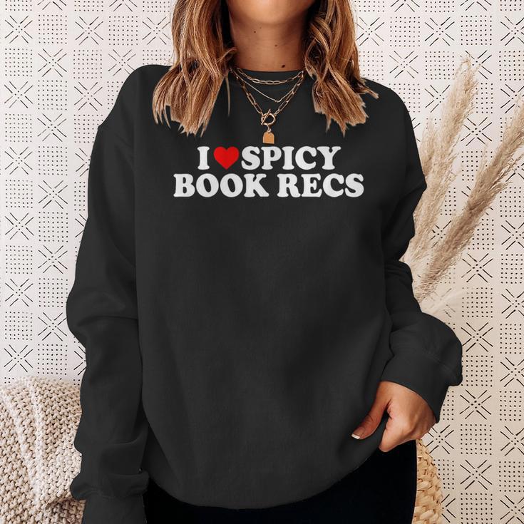 I Love Heart Spicy Book Recs Fantasy Romance Recommendations Sweatshirt Gifts for Her