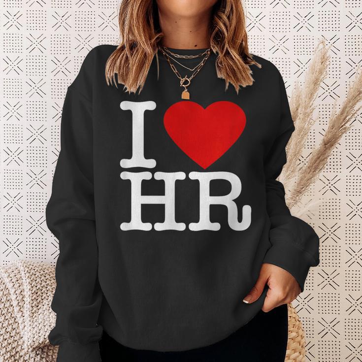 I Love Hr レッドハート 人事 スウェットシャツ 彼女への贈り物