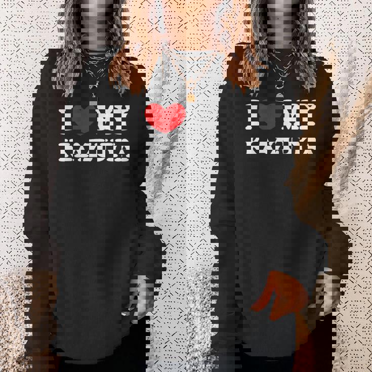 I Love My Kazuya 私はカズヤを愛しています スウェットシャツ 彼女への贈り物