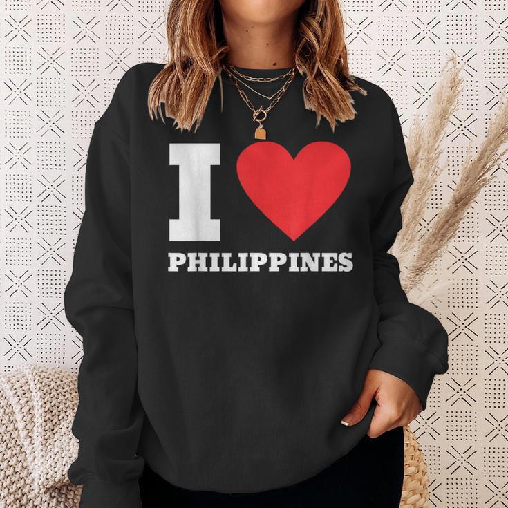 I Love Philippines I Heart Philippines 家族旅行 スウェットシャツ 彼女への贈り物
