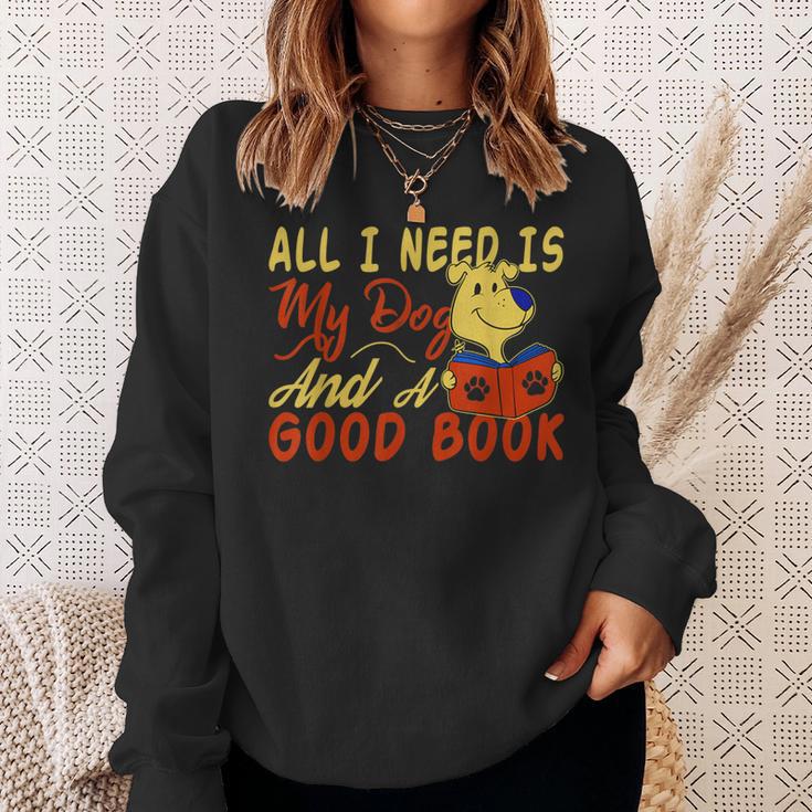 i Love Reading Apparel All i Need Is My Dog And a Good Book Men Women Sweatshirt Gifts for Her i Love Reading Apparel All i Need Is My Dog And a Good Book Men Women Sweatshirt Gifts for Her