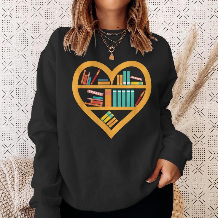 I Love Reading Heart Love Books Reading Club Sweatshirt Gifts for Her