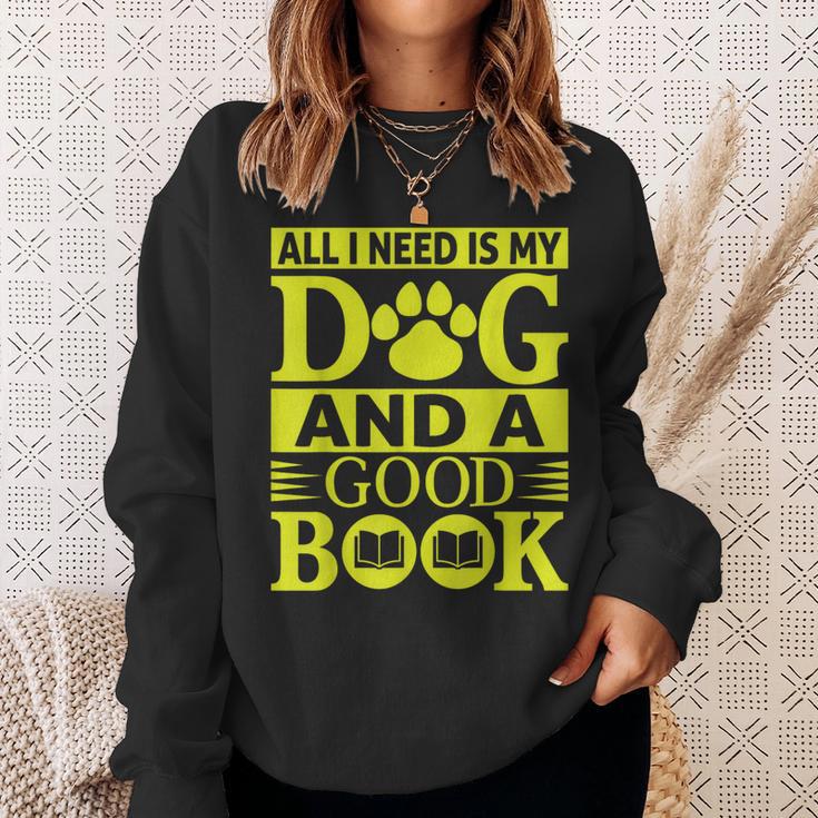 i Love Reading Tee All i Need Is My Dog And a Good Book Men Women Sweatshirt Gifts for Her i Love Reading Tee All i Need Is My Dog And a Good Book Men Women Sweatshirt Gifts for Her
