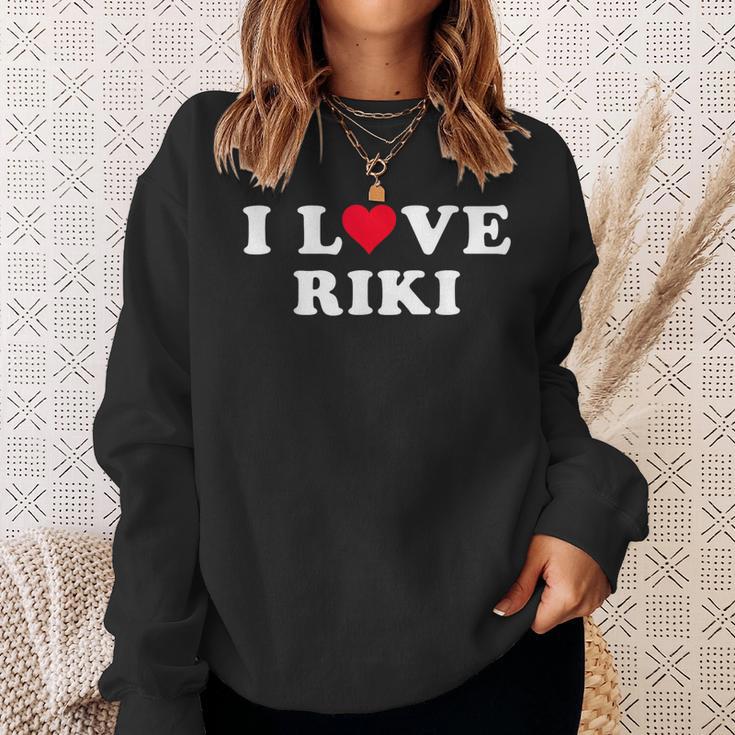 I Love Riki マッチング 彼女&彼氏 リキ 名前 スウェットシャツ 彼女への贈り物