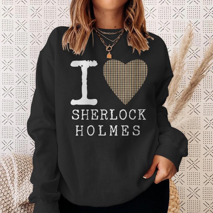 I Love Sherlock Holmes Mystery Books Novelty Sweatshirt Gifts for Her