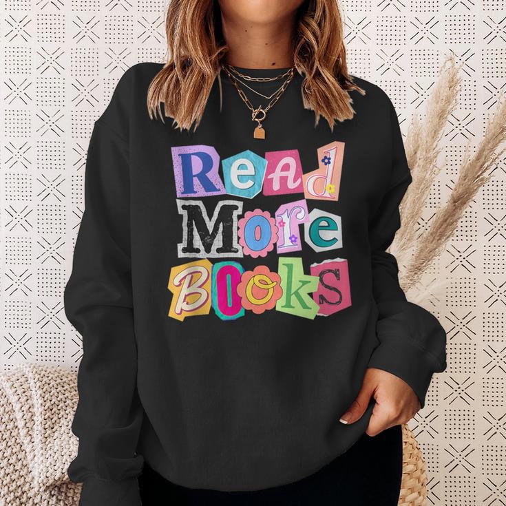Magazine Letters Read More Books Sweatshirt Gifts for Her