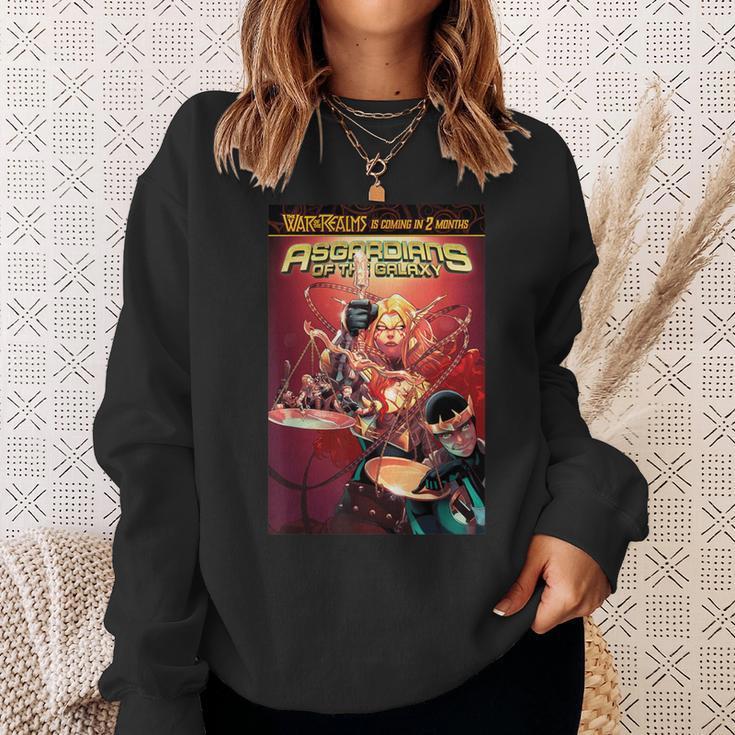 Marvel Comixology Asgardians Of The Galaxy Comic Book Cover Sweatshirt Gifts for Her