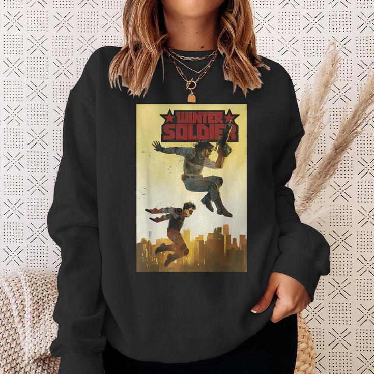 Marvel Comixology Winter Soldier 3 Of 5 Comic Book Cover Sweatshirt Gifts for Her Marvel Comixology Winter Soldier 3 Of 5 Comic Book Cover Sweatshirt Gifts for Her