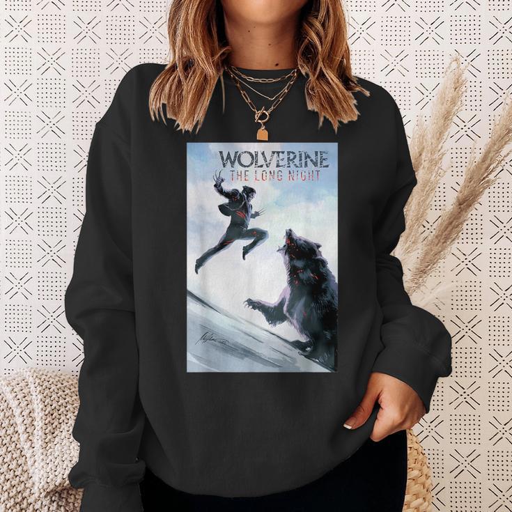Marvel Comixology Wolverine Long Nights Comic Book Cover Sweatshirt Gifts for Her