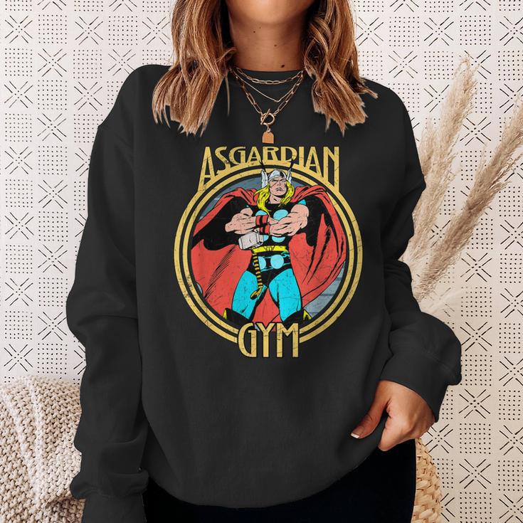 Marvel Thor Retro Comic Book Asgardian Gym Sweatshirt Gifts for Her