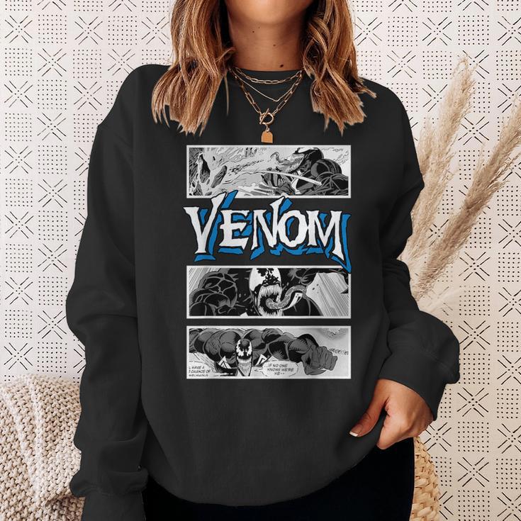 Marvel Venom Comic Book Illustrations Panel Graphic T-Shirt Sweatshirt Gifts for Her