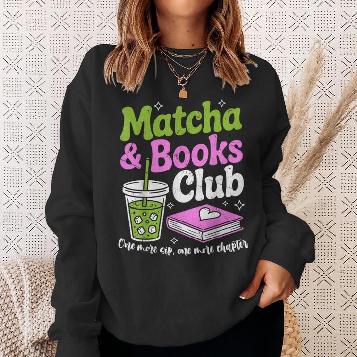 Matcha & Books Green Tea Lover ICES Matcha Latte Sweatshirt Gifts for Her Matcha & Books Green Tea Lover ICES Matcha Latte Sweatshirt Gifts for Her