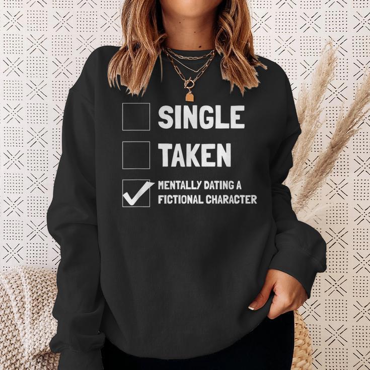Mentally Dating A Fictional Character Book Lover Sweatshirt Gifts for Her Mentally Dating A Fictional Character Book Lover Sweatshirt Gifts for Her