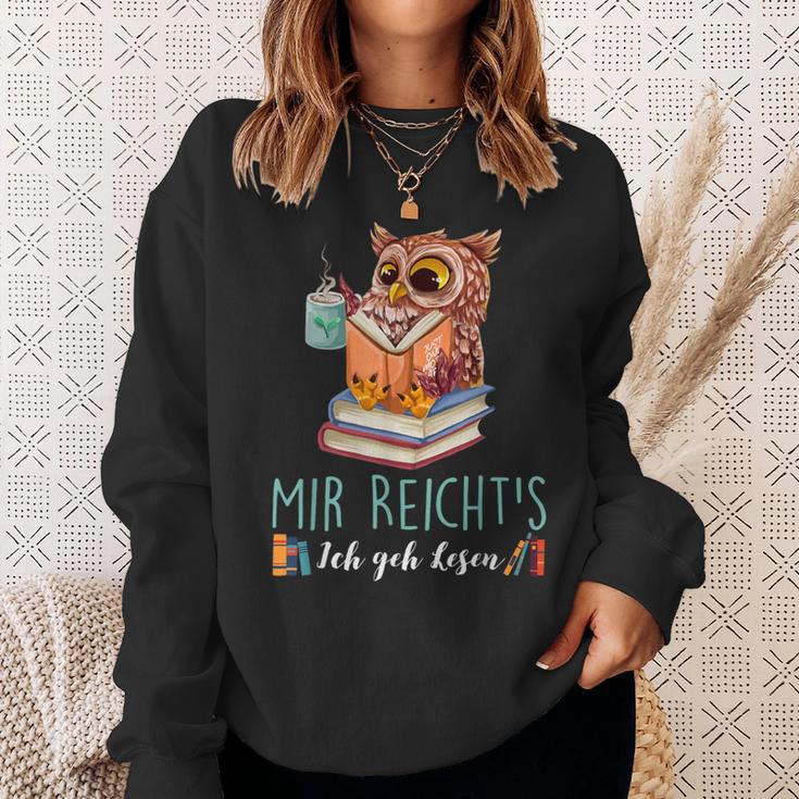 Mir Reicht's Ich Geh Resen Books Reading Fan Bookworm Owls Sweatshirt Gifts for Her