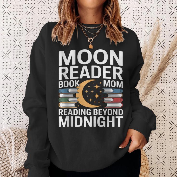 Moon Reader Book Mom Reading Beyond Midnight Sweatshirt Gifts for Her