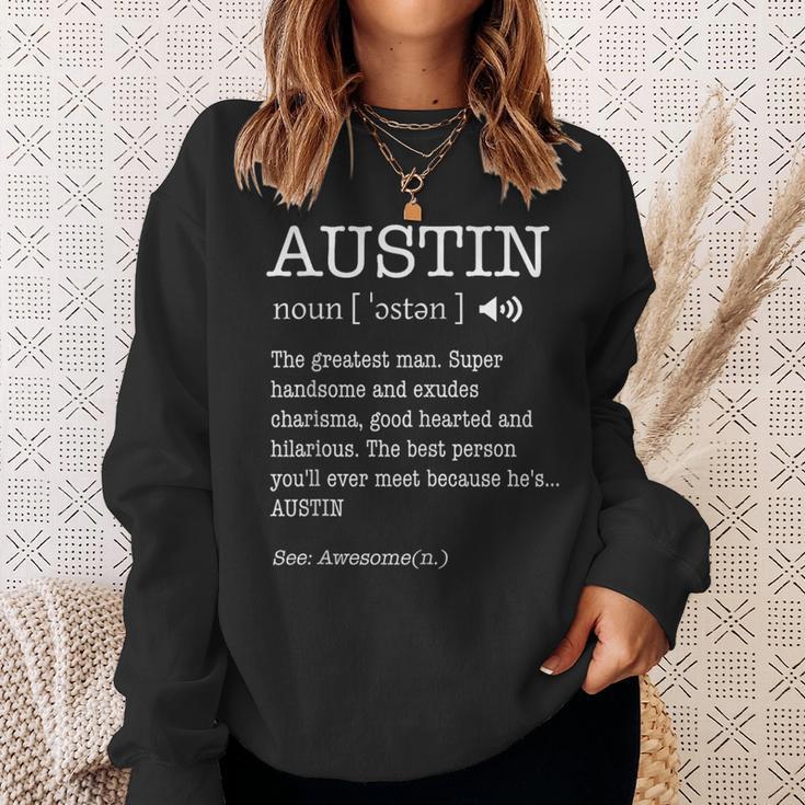 The Name Is Austin ファニーギフト 大人 定義 メンズ スウェットシャツ 彼女への贈り物