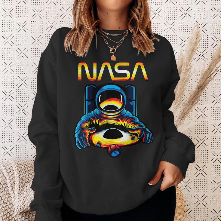 NASA Astronaut In Space Hole Comic Book Style Geek Sweatshirt Gifts for Her NASA Astronaut In Space Hole Comic Book Style Geek Sweatshirt Gifts for Her
