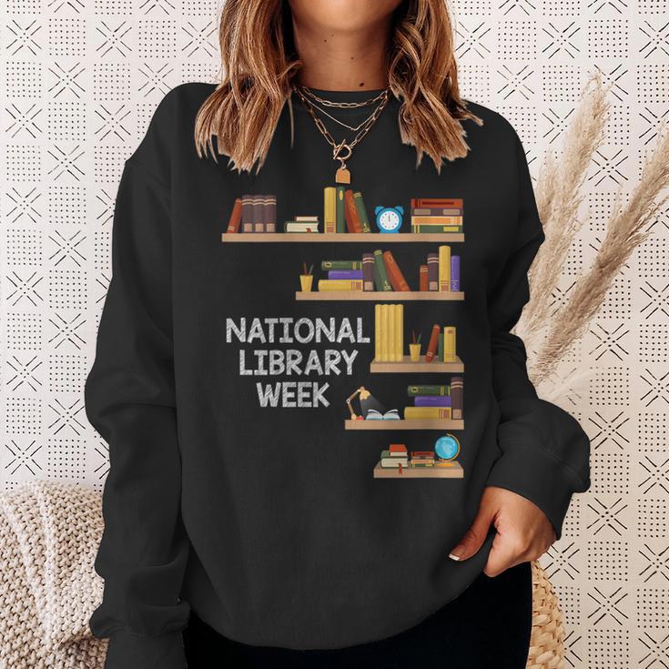 National Library Week Book Reading Library Day Librarian Sweatshirt Gifts for Her