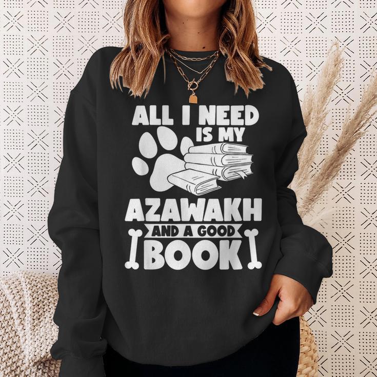 All i Need Is My Azawakh And a Good Book Sweatshirt Gifts for Her