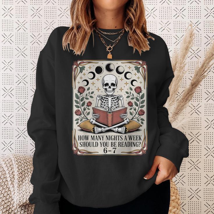 How Many Nights Reading Meme 6 7 Book Lover Sweatshirt Gifts for Her