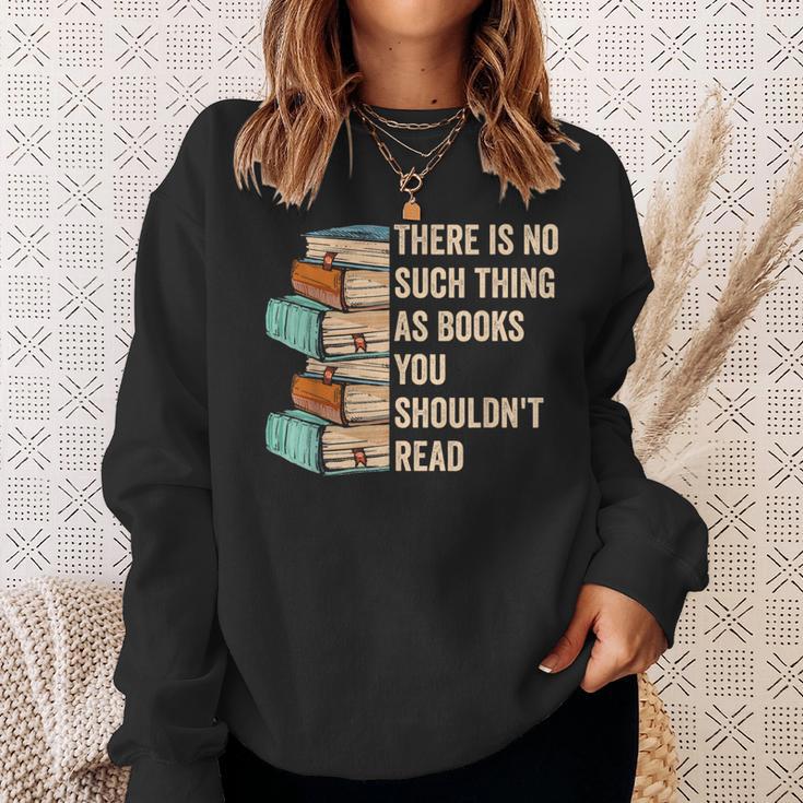 No Thing As Books You Shouldn't Read Banned Books Reader Sweatshirt Gifts for Her No Thing As Books You Shouldn't Read Banned Books Reader Sweatshirt Gifts for Her