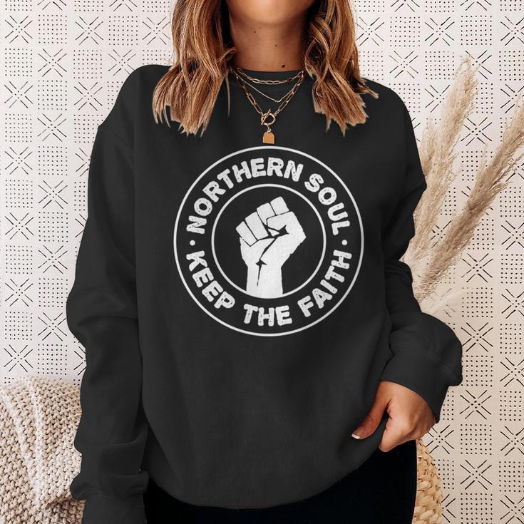 Northernoul Keep The Faith Mod Cool レトロ ファッション 長袖tシャツ スウェットシャツ 彼女への贈り物