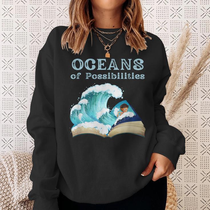 Oceans Of Possibilities Book Waves Summer Reading 2022 For Men Women Kids Sweatshirt Gifts for Her