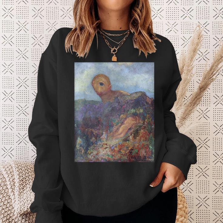 Odilon Redonによるサイクロプスの有名なアートワーク。 スウェットシャツ 彼女への贈り物