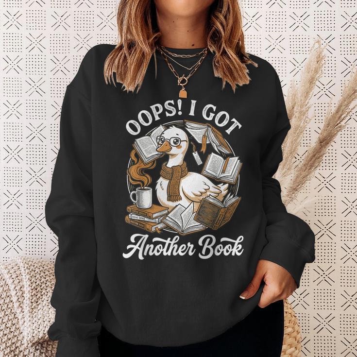 Oops I Got Another Book Silly Goose Reading Books Bookworms Sweatshirt Gifts for Her