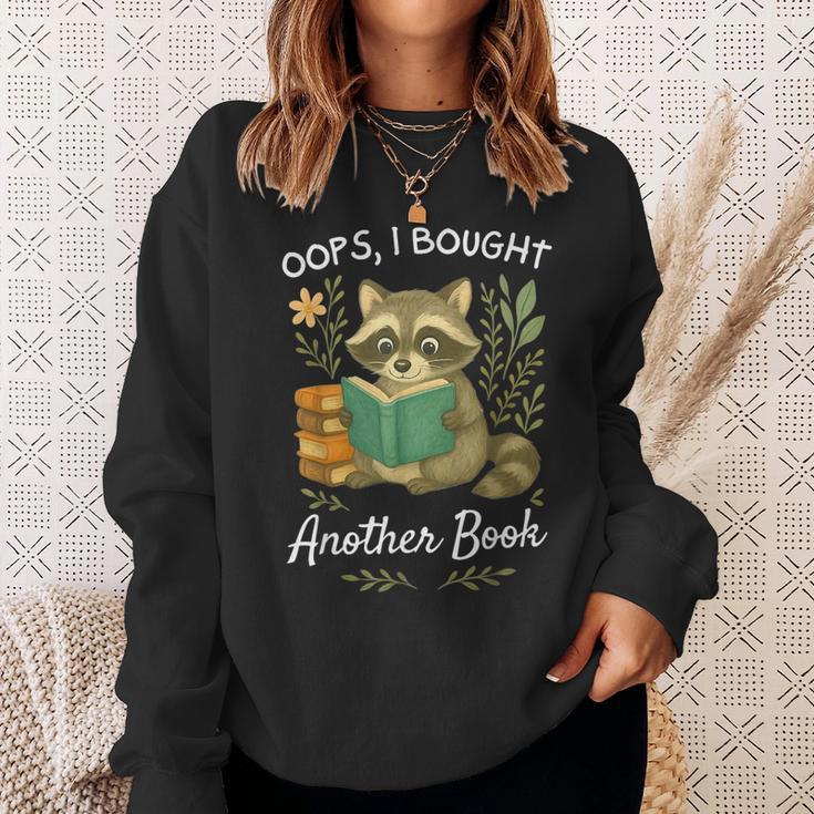 Oops I Bought Another Book Raccoon Reading Book Bookworm Sweatshirt Gifts for Her Oops I Bought Another Book Raccoon Reading Book Bookworm Sweatshirt Gifts for Her