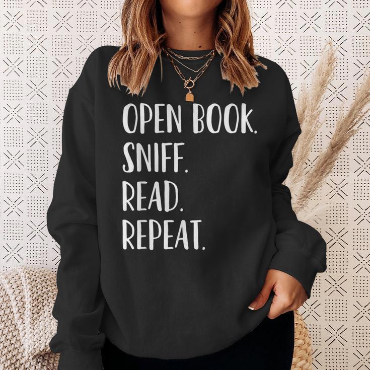 Open Book Sniff Read Repeat T-Shirt Sweatshirt Gifts for Her Open Book Sniff Read Repeat T-Shirt Sweatshirt Gifts for Her