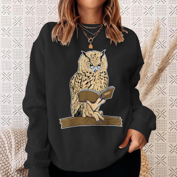 Owl Reading With Eye Glasses Book Student Teacher Bookworm For Men Women Kids Sweatshirt Gifts for Her Owl Reading With Eye Glasses Book Student Teacher Bookworm For Men Women Kids Sweatshirt Gifts for Her