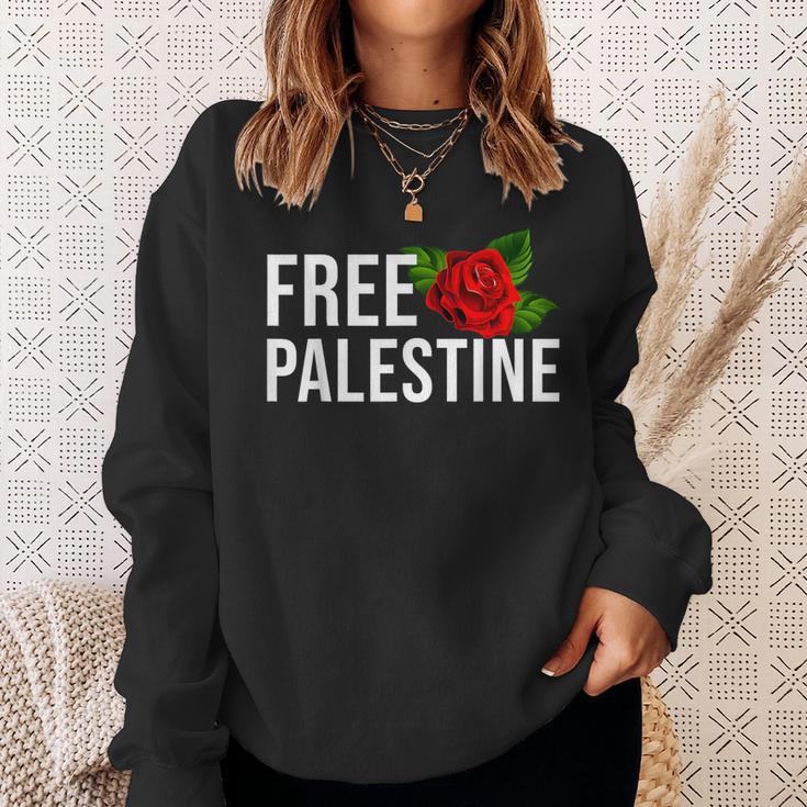Palestine Free Palestine Free Gaza Palestine Flag Arabic スウェットシャツ 彼女への贈り物