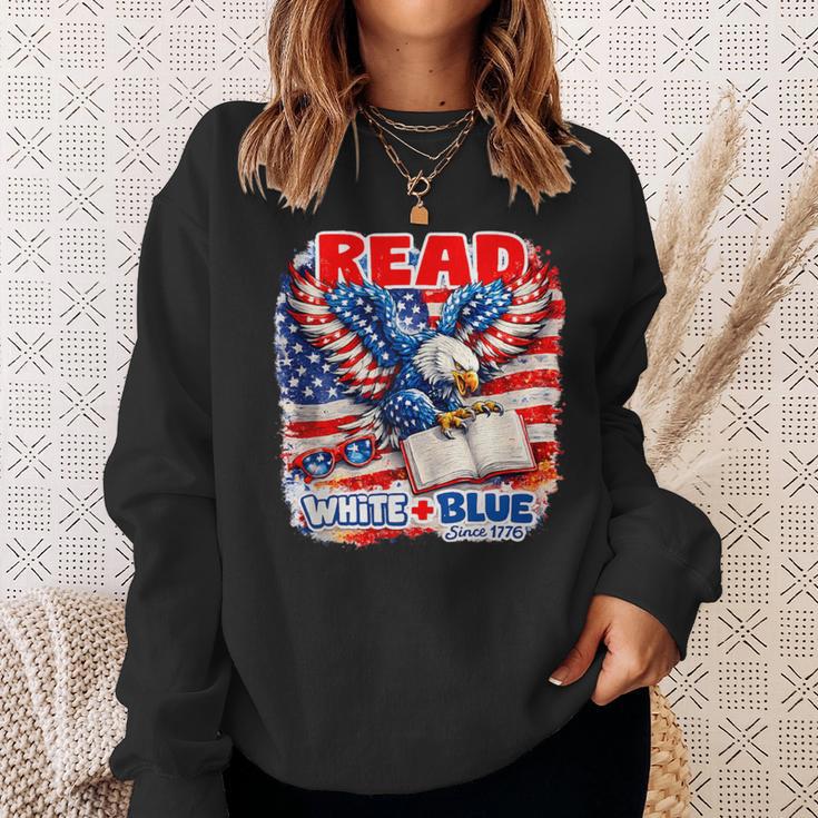 Patriotic Eagle Reading Book Read Blue Since 1776 Sweatshirt Gifts for Her Patriotic Eagle Reading Book Read Blue Since 1776 Sweatshirt Gifts for Her