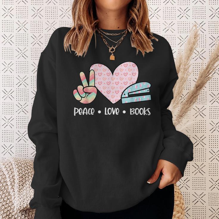Peace Love Books Reading Sweatshirt Gifts for Her Peace Love Books Reading Sweatshirt Gifts for Her
