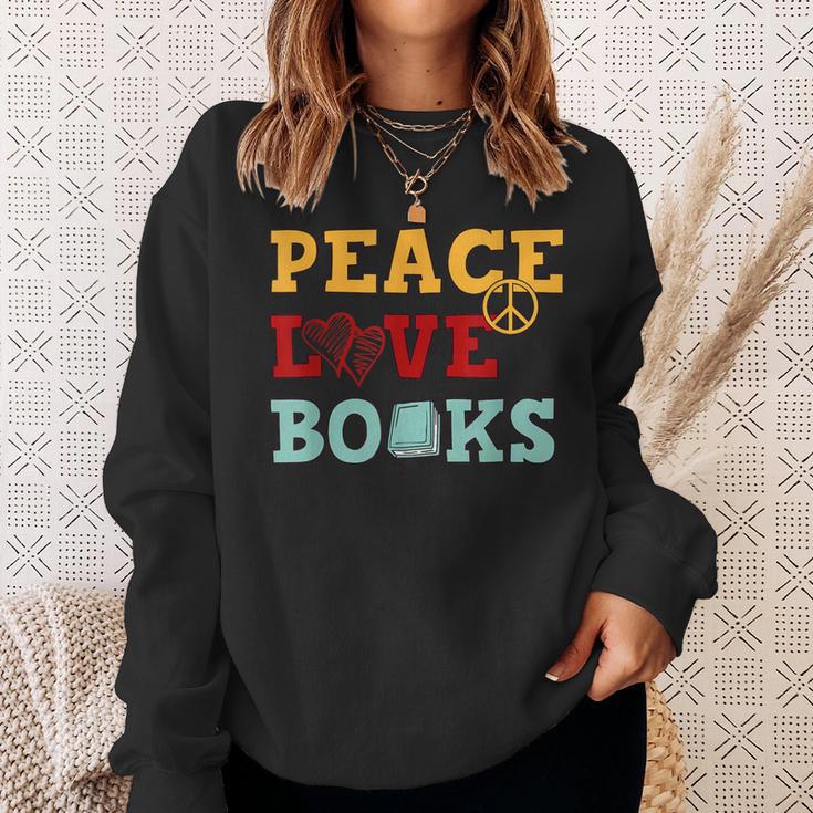 Peace Love Books s For Book Lovers Sweatshirt Gifts for Her Peace Love Books s For Book Lovers Sweatshirt Gifts for Her