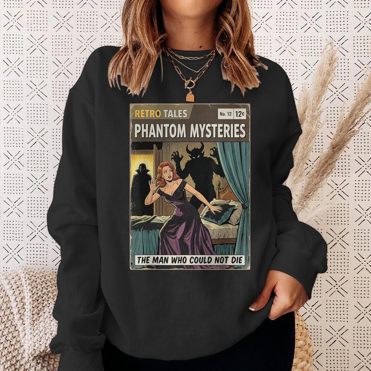 Phantom Mysteries Vintage Horror Comic Book Cover Sweatshirt Gifts for Her Phantom Mysteries Vintage Horror Comic Book Cover Sweatshirt Gifts for Her