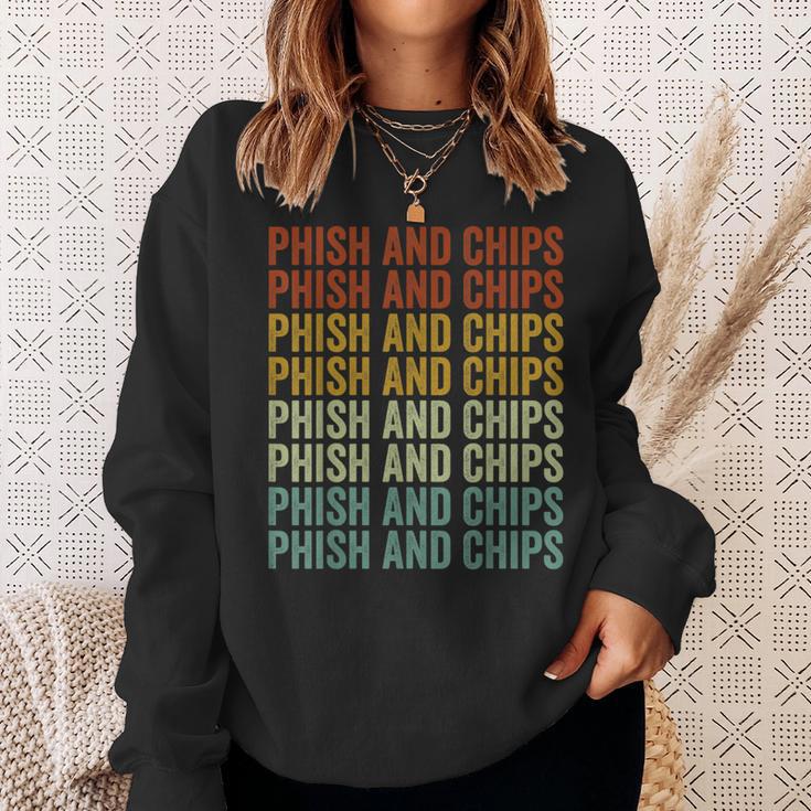 Phish And Chips ファニーハッカー フィッシングコンピュータハッカー スウェットシャツ 彼女への贈り物