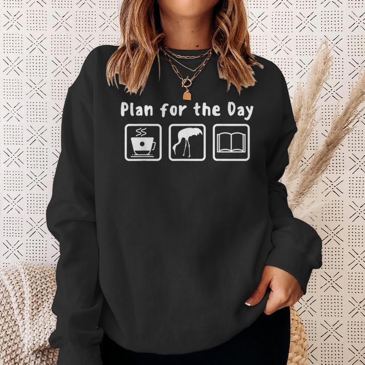 Plan For The Day Coffee Book And Sandhill Crane Sweatshirt Gifts for Her