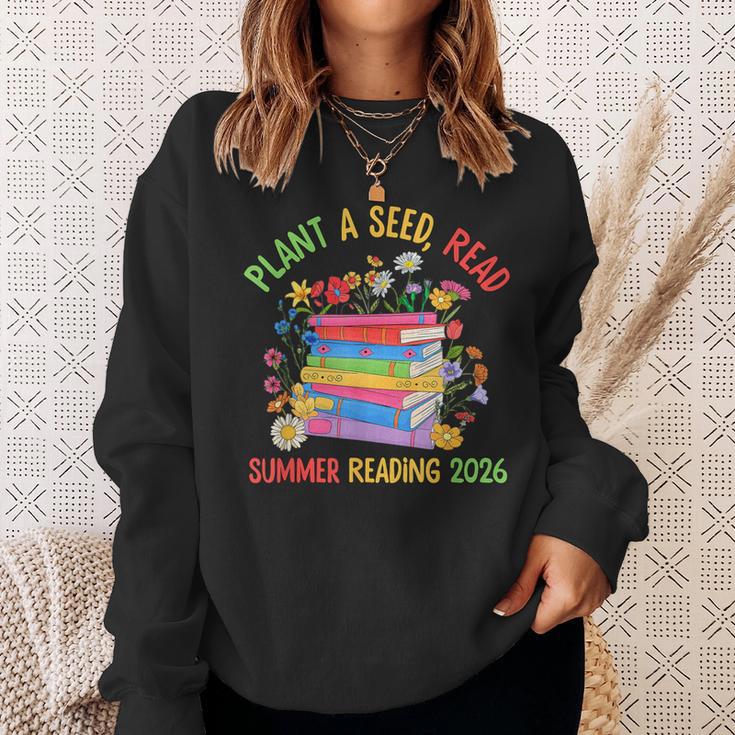 Plant A Seed Read Summer Reading 2026 Librarian Books Floral Sweatshirt Gifts for Her