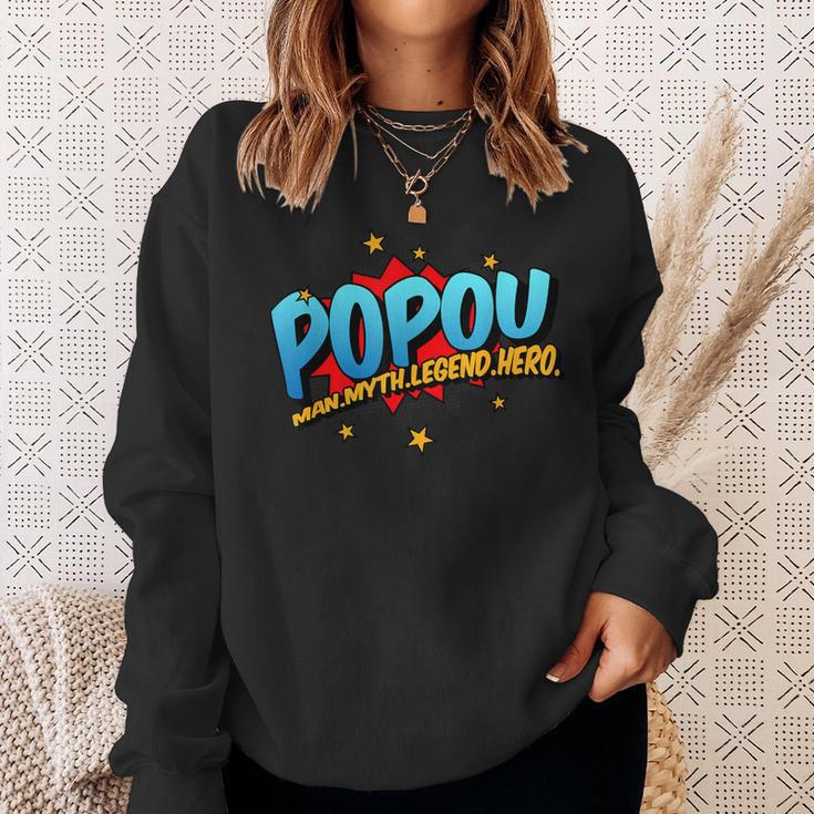 Popou Grandpa Man Myth Legend Hero Pop Art Comic Book Sweatshirt Gifts for Her Popou Grandpa Man Myth Legend Hero Pop Art Comic Book Sweatshirt Gifts for Her