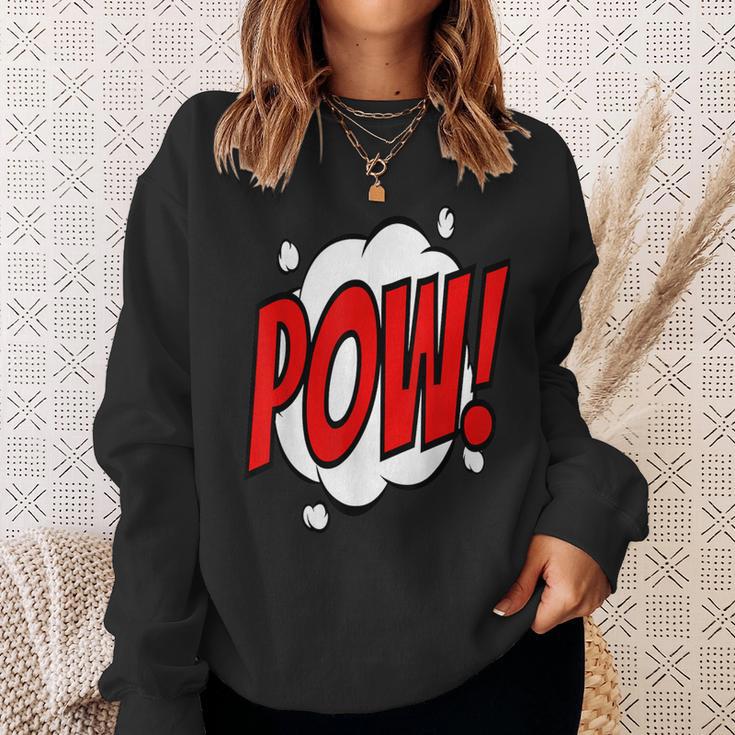 POW Comic Art Book Superhero Bubble Cartoon T-Shirt Sweatshirt Gifts for Her