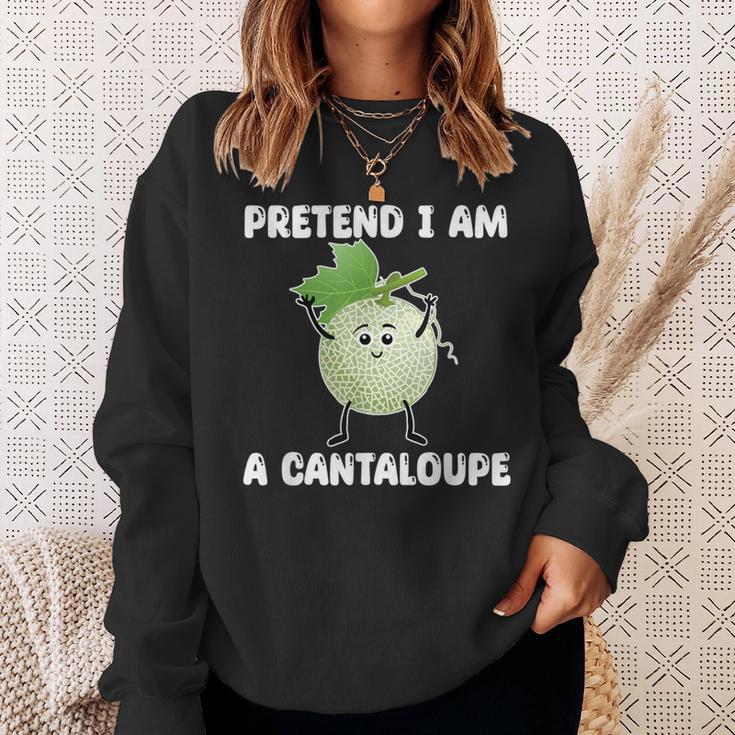 Pretend I Am A Cantaloupe メロン コスチューム マスクメロン スウェットシャツ 彼女への贈り物