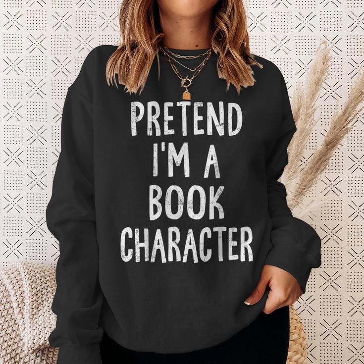 Pretend I'm A Book Character Lazy Easy Halloween Costume Sweatshirt Gifts for Her