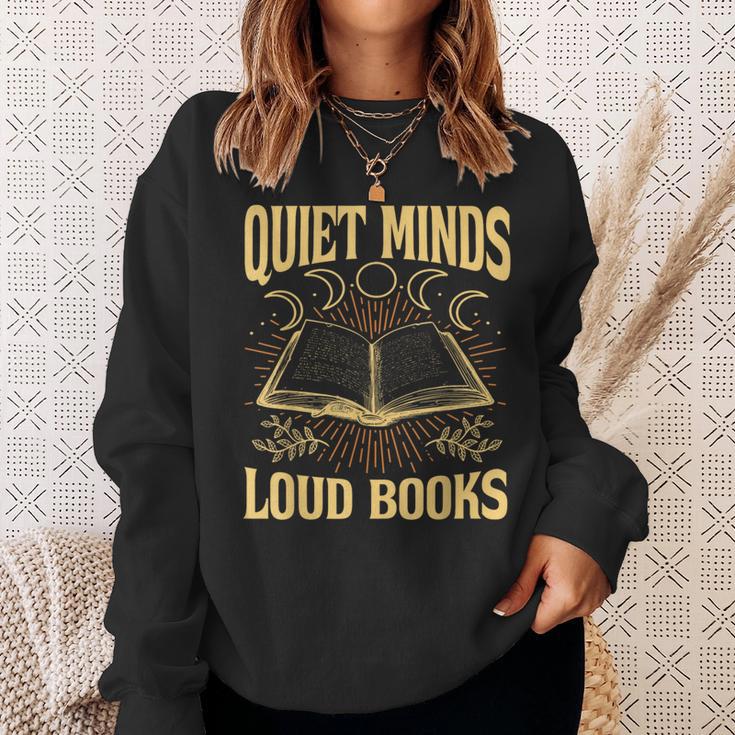Quiet Minds Loud Books Introvert Reader Book Lover Sweatshirt Gifts for Her Quiet Minds Loud Books Introvert Reader Book Lover Sweatshirt Gifts for Her