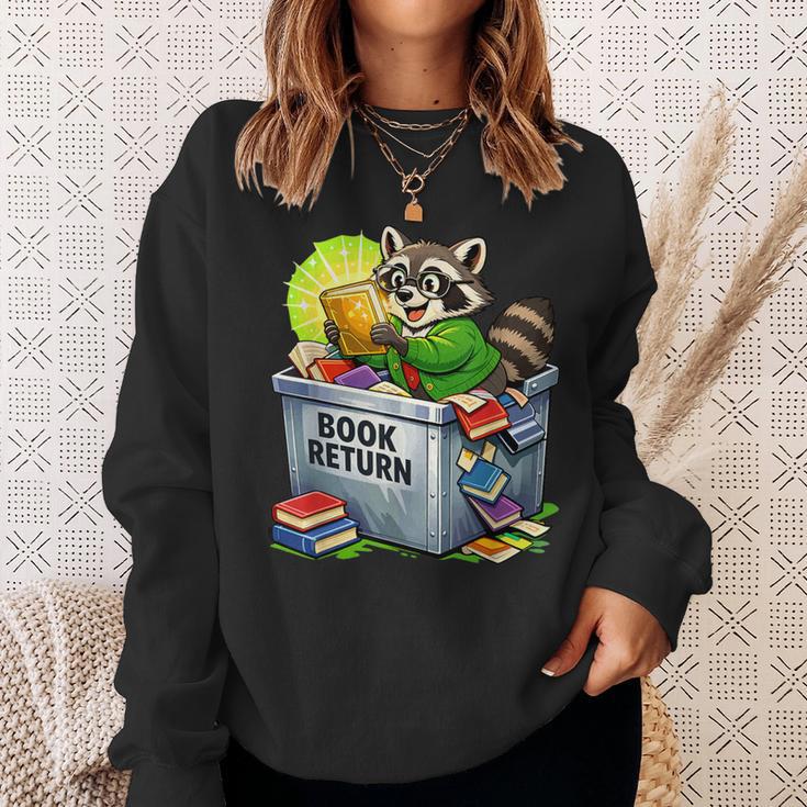 Raccoon At Library Book Return Librarian And Reader Sweatshirt Gifts for Her Raccoon At Library Book Return Librarian And Reader Sweatshirt Gifts for Her