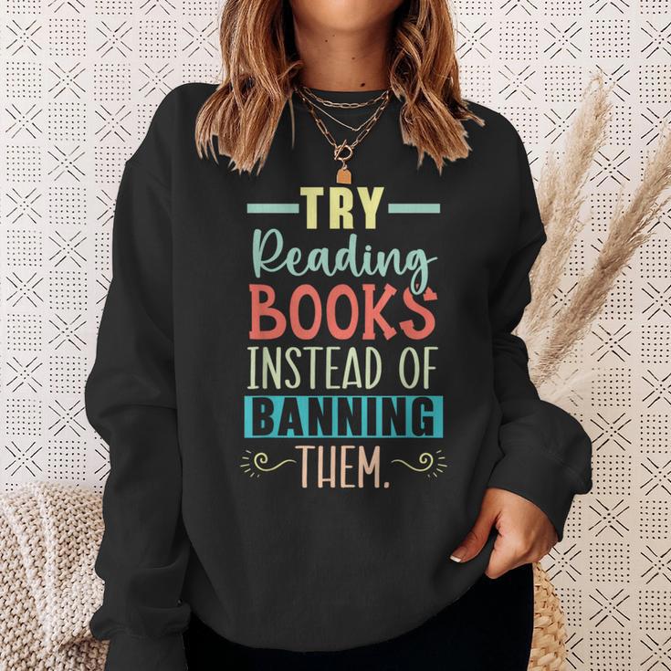 Read Banned Books Bookworm Book Lover Bibliophile Sweatshirt Gifts for Her Read Banned Books Bookworm Book Lover Bibliophile Sweatshirt Gifts for Her