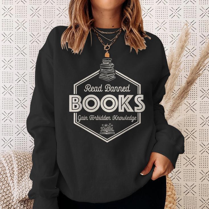 Read Banned Books Gain Forbidden Knowledge Book Lover Sweatshirt Gifts for Her Read Banned Books Gain Forbidden Knowledge Book Lover Sweatshirt Gifts for Her