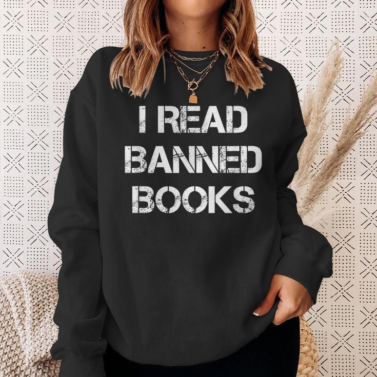 I Read Banned Books Sweatshirt Gifts for Her